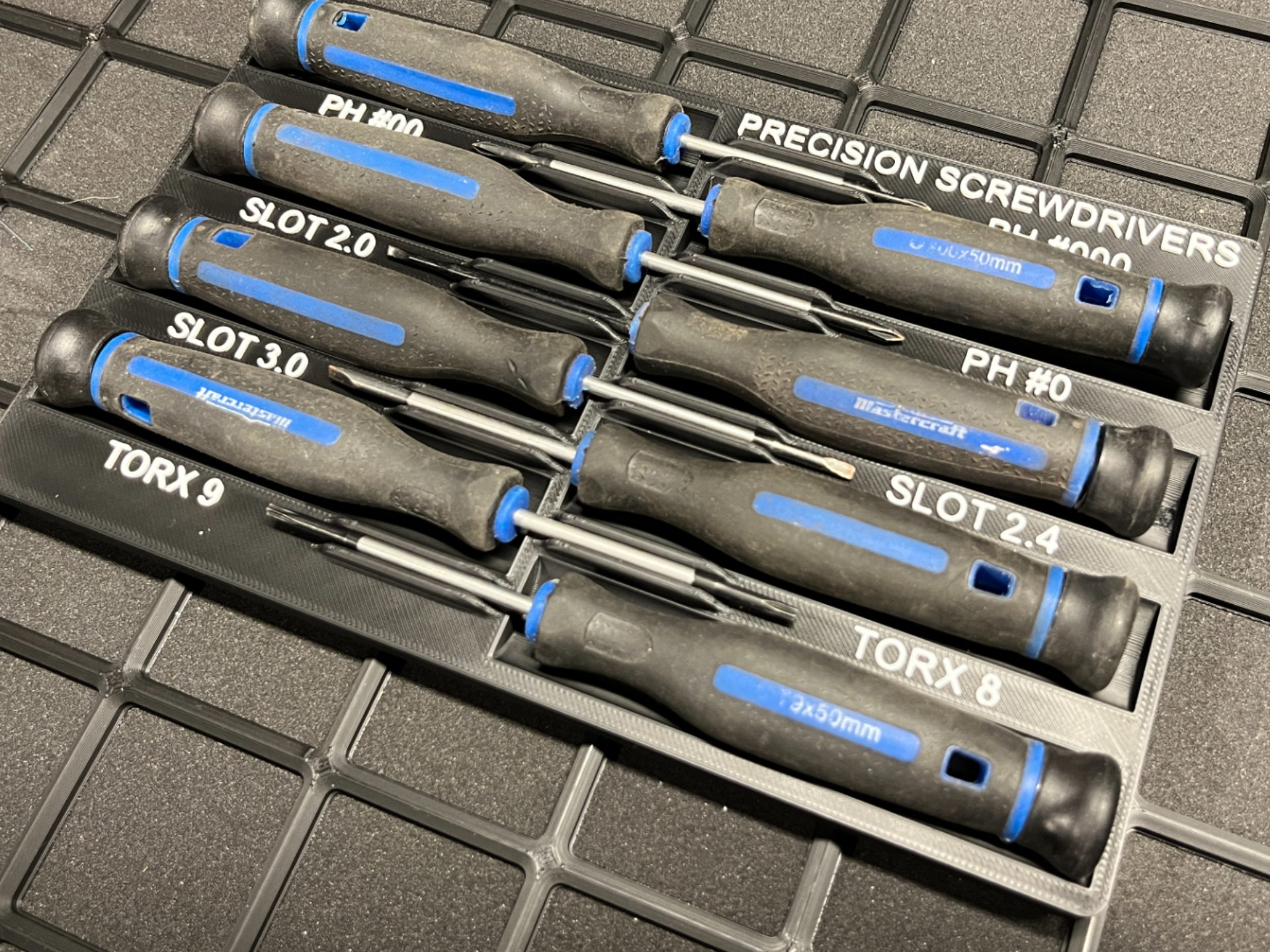 Universal Precision Screwdriver Tray - Gridfinity