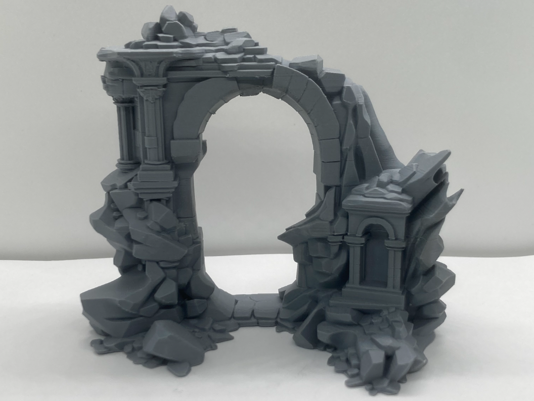 Ruined Stone Arch - Miniature Tabletop Scenery 