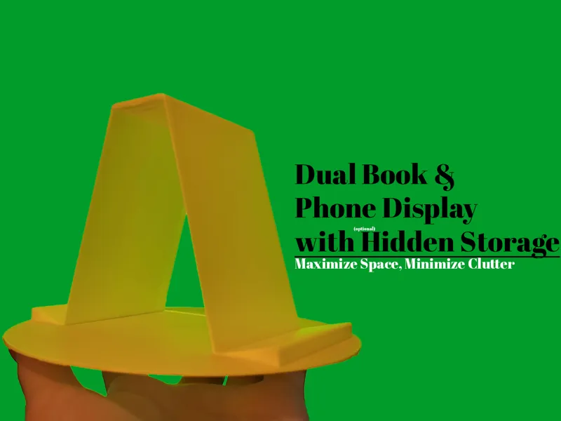 Dual Book & Phone Display with HIdden Storage