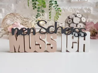 Deko Schriftzug - Ne Scheiss muss Ich