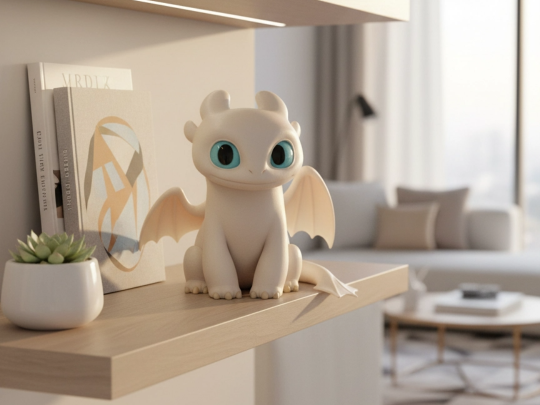 Toothless/Light Fury Statue