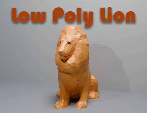 Lion low poly
