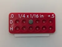 1/4 x 1/16 in
