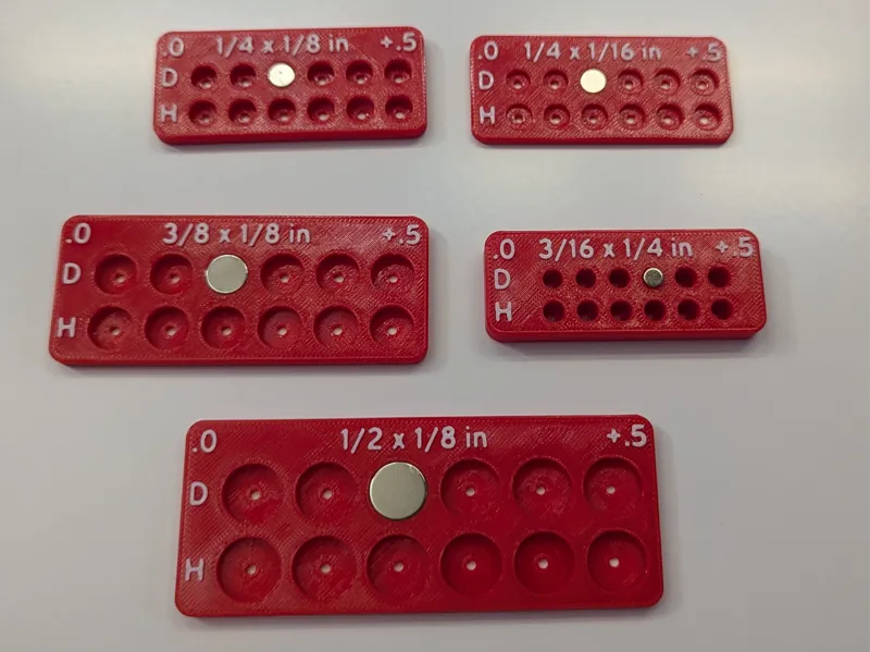 Imperial Disc Magnet Clearance Test Prints