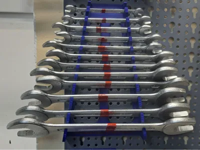 12-slot wrench holder for Kueppers pegboard