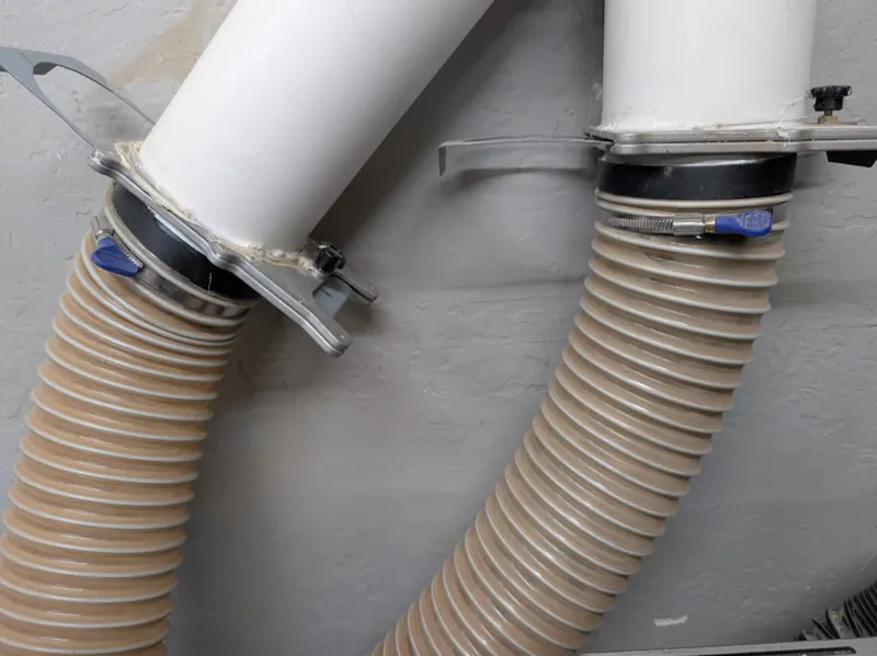 4 inch PVC to blast gate wall mount