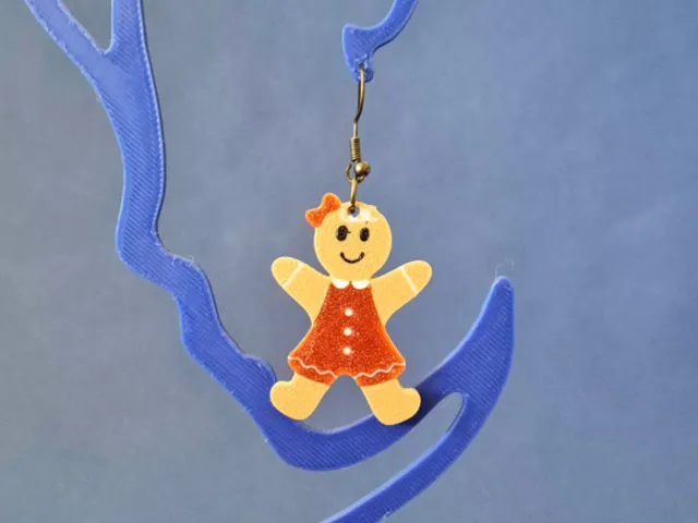 Multicolor Gingerbread Girl Earrings