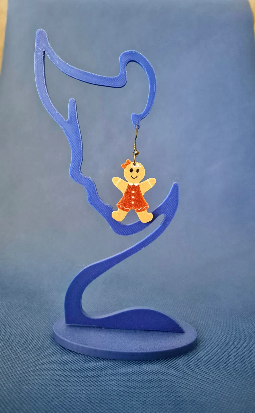 Multicolor Gingerbread Girl Earrings view 2