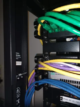 1U Rackmount Cable Management Rings