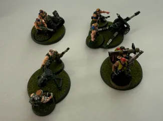 Astra Militarum Weapon Team Base With 25mm Cutouts
