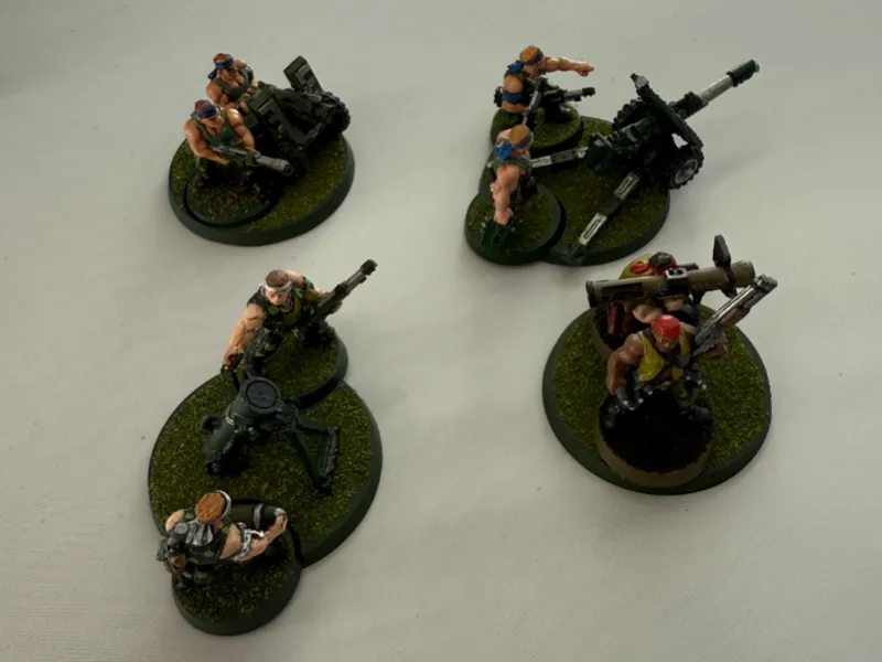 Astra Militarum Weapon Team Base With 25mm Cutouts