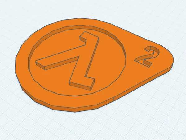 Porte-clés symbole Lambda Half-Life