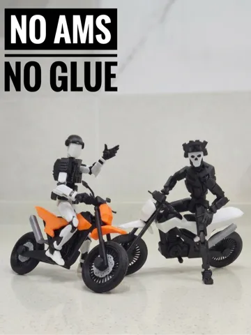 Accesorio para impresora 3D: Dummy 13 (1/12) High-Quality Tactical Dirt Bike — vista de referencia 2