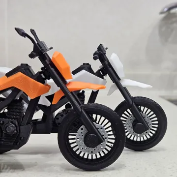 Accesorio para impresora 3D: Dummy 13 (1/12) High-Quality Tactical Dirt Bike — vista de referencia 3