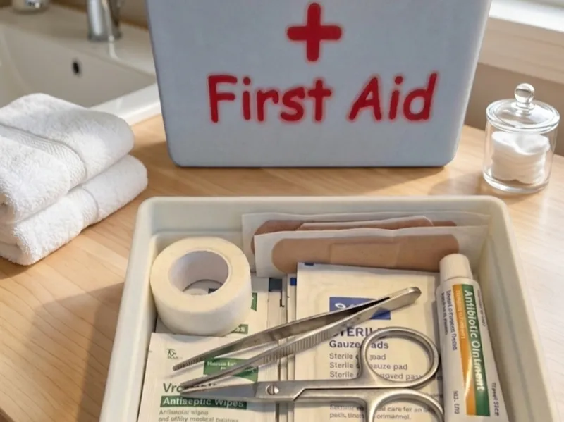 First Aid kleine Box / Box und Deckel