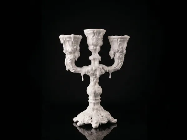 Chandelier triple effet cire fondue