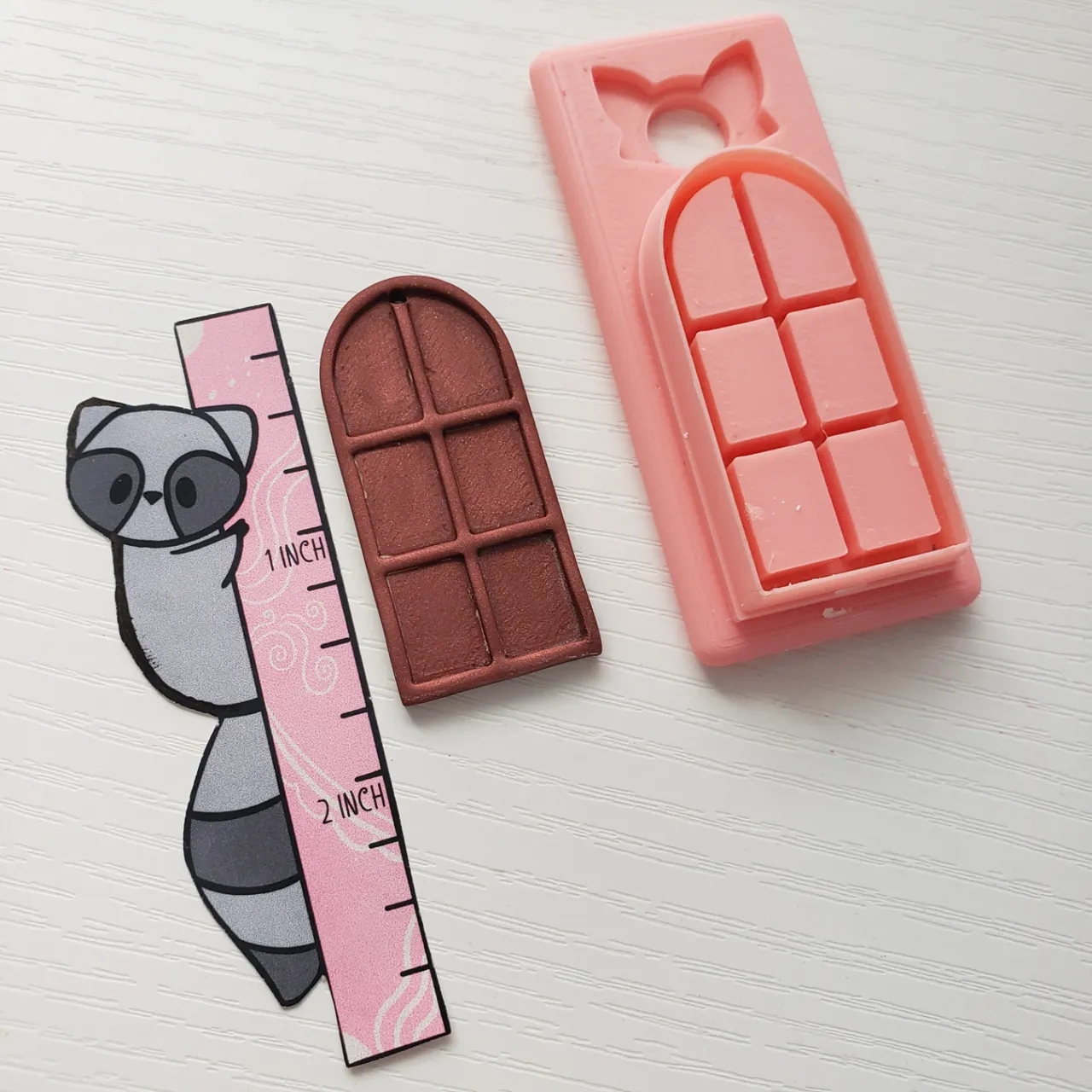 6 Space Bookshelf Polymer Clay Earring Cutter view 3