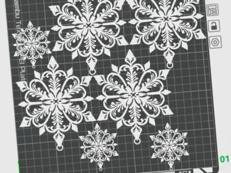 Snowflakes 10 cm and 5 cm