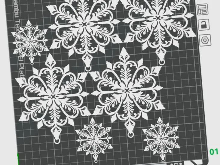 Snowflakes 10 cm and 5 cm