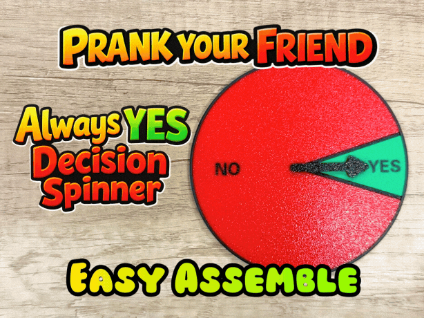 Always YES PRANK Decision Spinner (Trick Spinner)