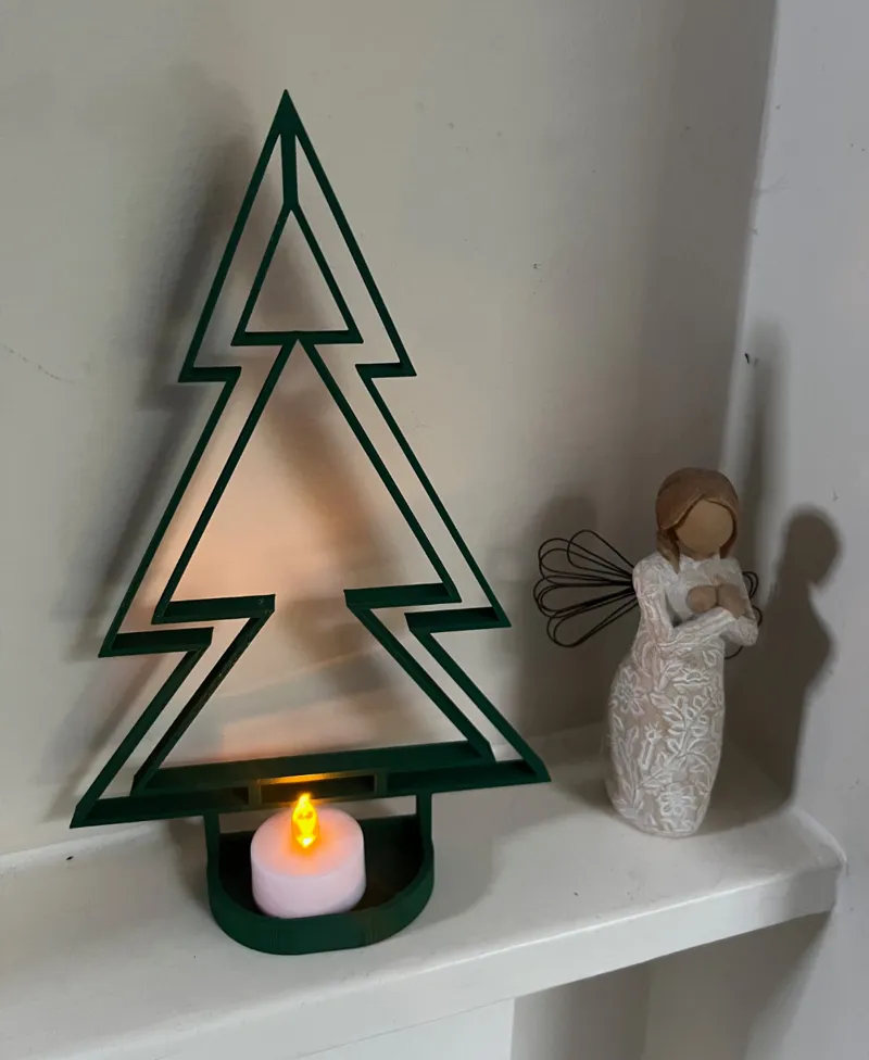 Double Layer Christmas Tree with Tea Light Holder
