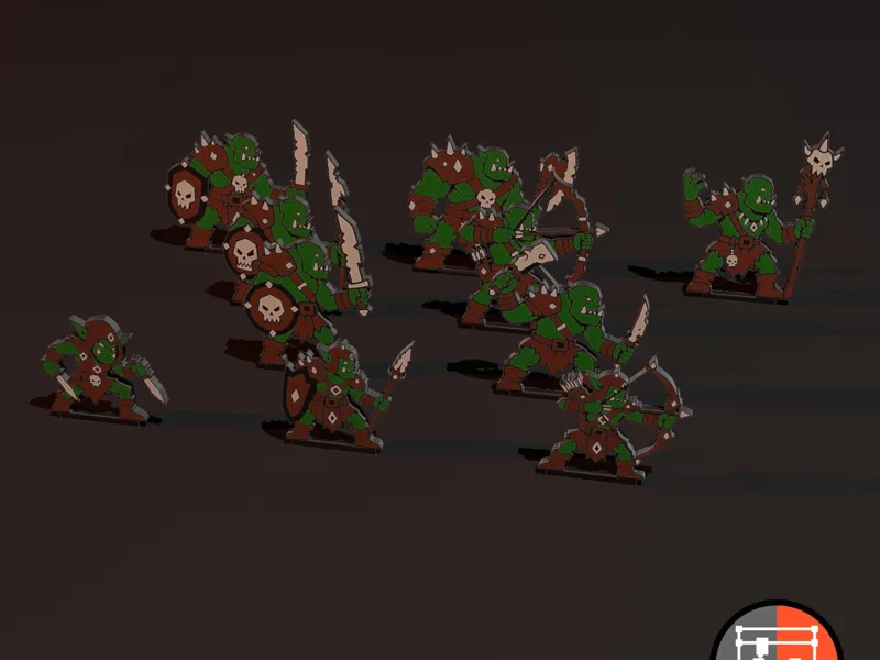 2.5D RPG Miniatures: Greenskins