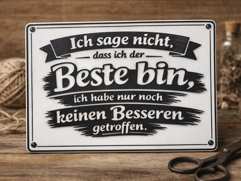 Schild, Ich sage nicht, dass ich der Beste bin,