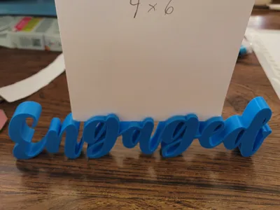 Engaged - tabletop sign w/ Pause & Slot for Photo