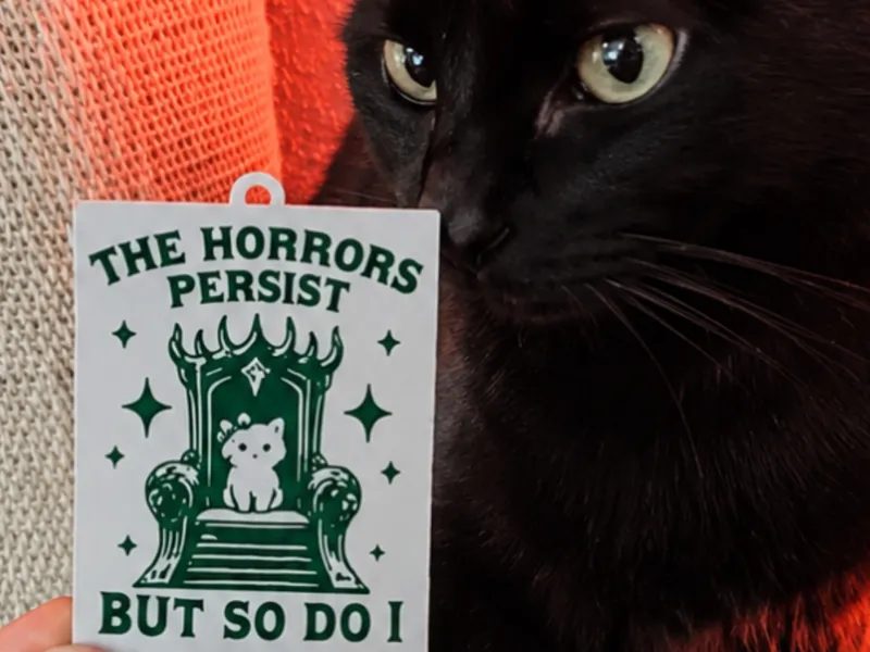 Cute Cat Keychain - The Horrors Persist