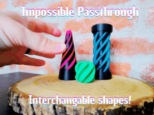 Impossible Passthrough Fidget (Interchangeable)