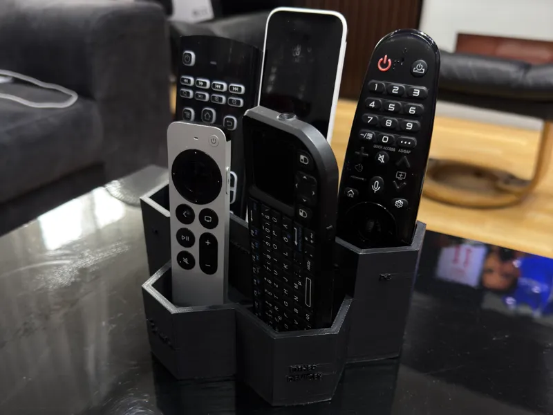Customizable Hexagonal Remote Control Caddy