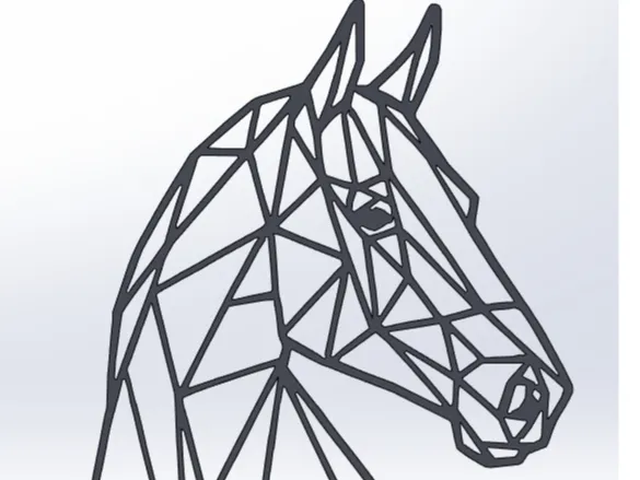 Horse with heart walldecor 70cm