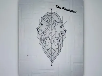 Geometric Lion Family Wall Art