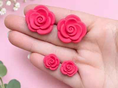 Rose Stud Earrings | No Supports | 2 Sizes