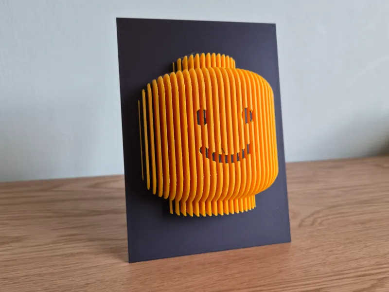 Legos inspired Minifigure Head sculpture artwork