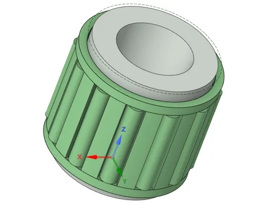 Needle roller bearing, cylindrical roller bearing.