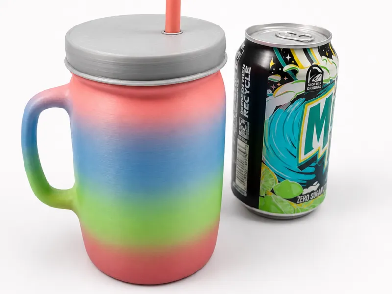 12 oz Blank drinking Mason can holder 