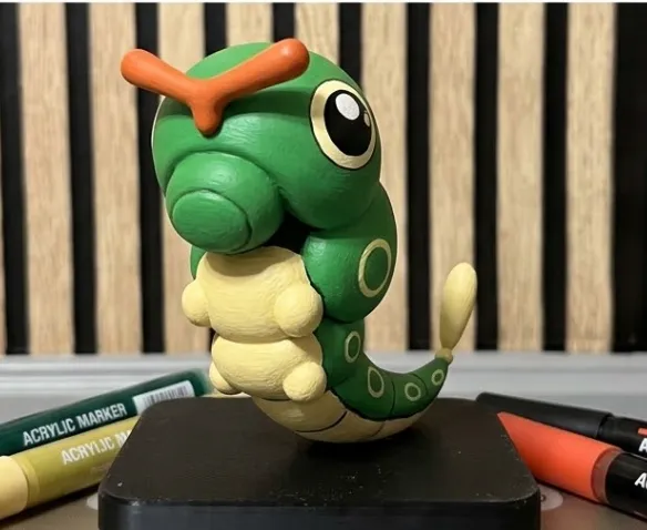 Caterpie #010 - Classic Gen 1 Bug Pokémon Model - Free 3D Print Model ...