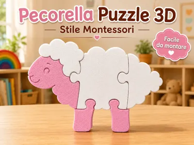 Sheep Puzzle 3D Montessori | Educational