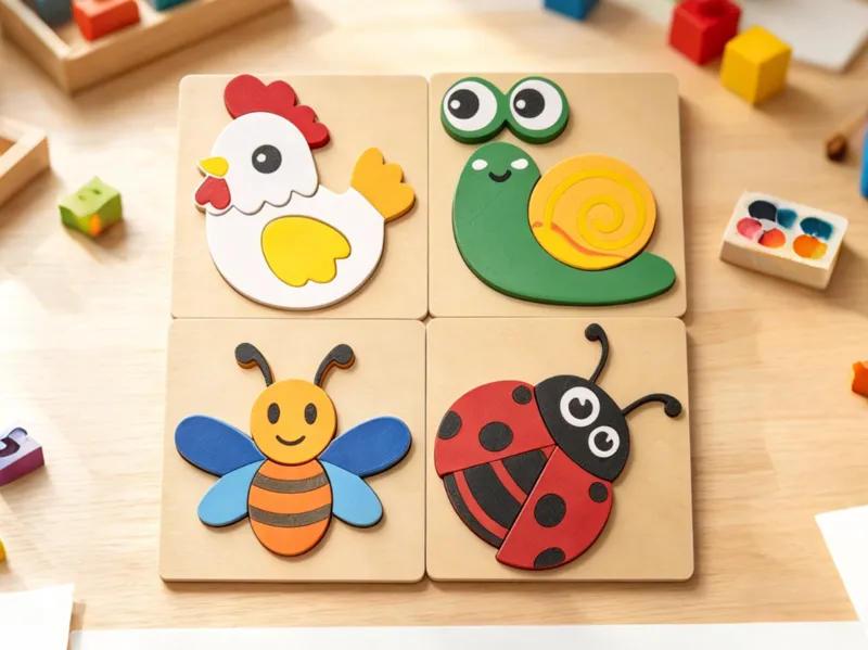 Montessori 4-in-1 Animal 3D Puzzle（3rd upload）