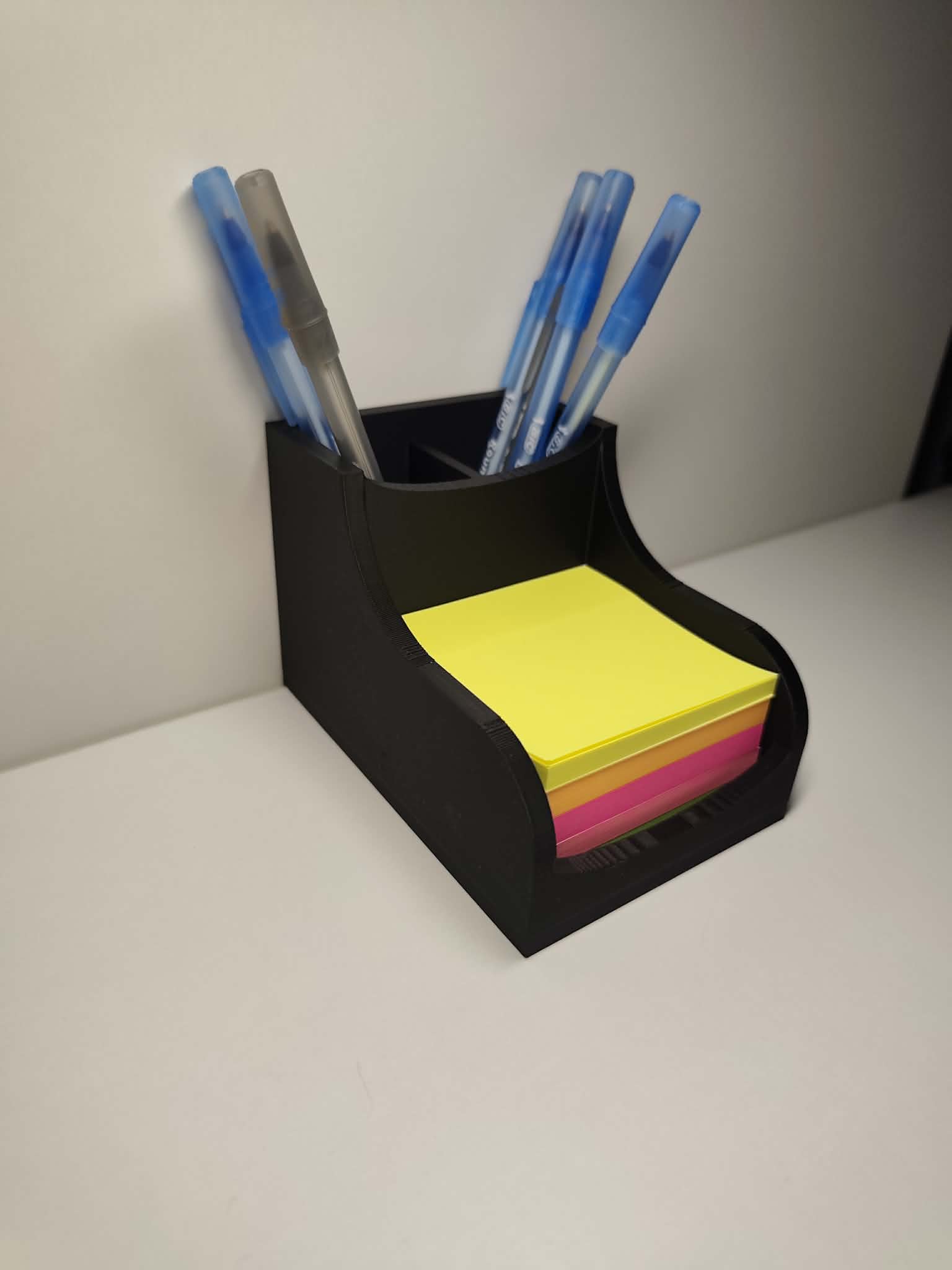 Sticky Note & Pen Organizer | Minimalist Desk - Free 3D Print Model ...