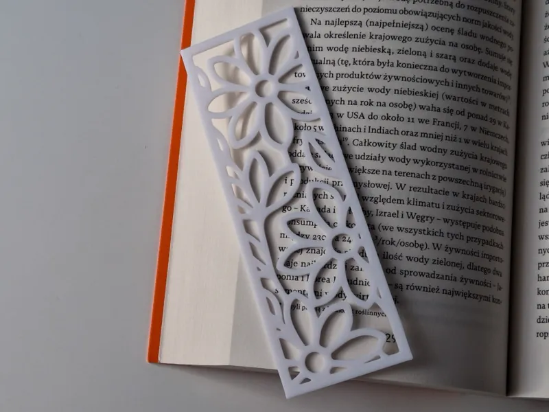 Flower bookmark