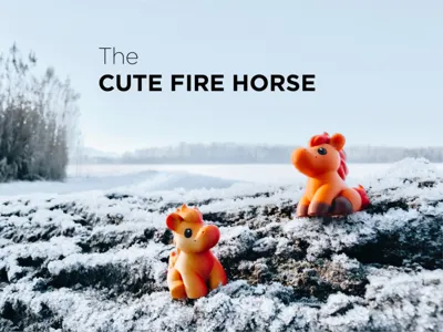 The Cute Fire Horse / Decoration and Keychain