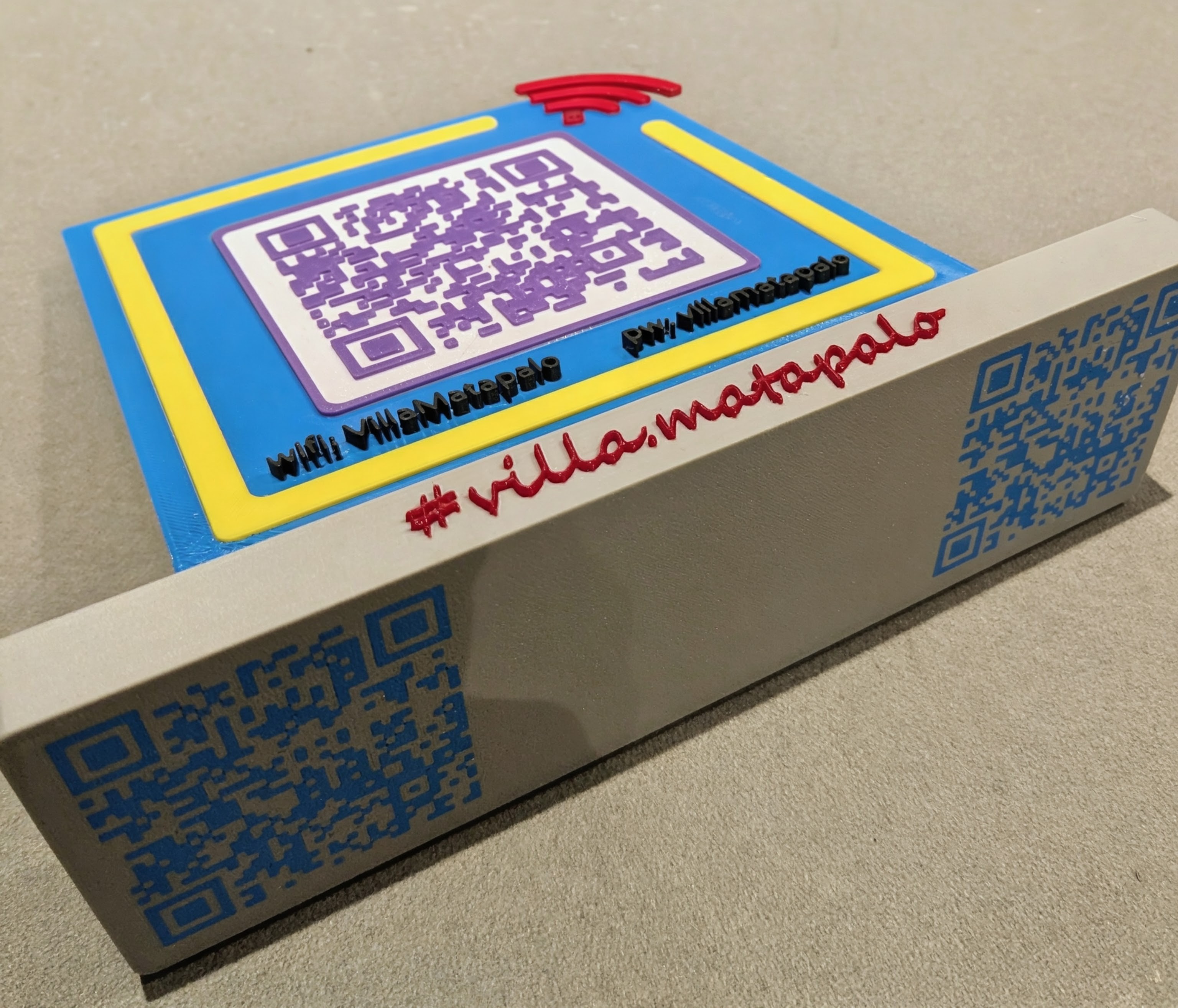 Miniatura 3 do modelo 3D WiFi QR-Code stand up