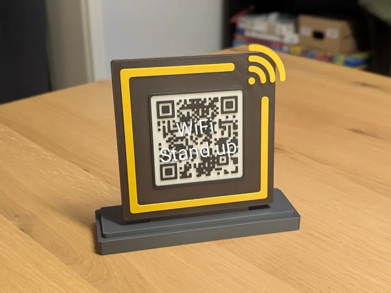 WiFi QR-Code stand up