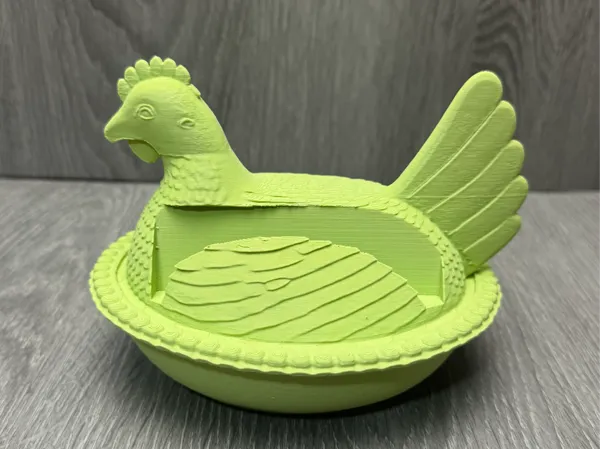 Porte-cartes de visite poule sur son nid