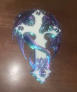 Winged Dragon and Cross 