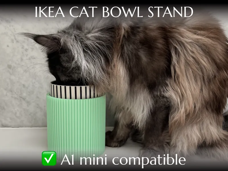Elegant ikea cat bowl stand
