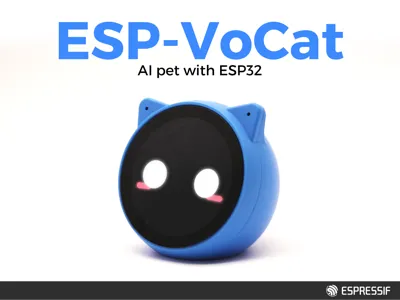ESP-VoCat Meow Buddy: An AI adorable pet that listens, moves, and keeps you company