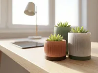 Azet — trio de jardinières côtelées — photo 2